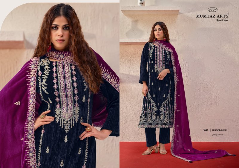 Ranihaar By Mumtaz Arts Crush Velvet Designer Salwar Suits 